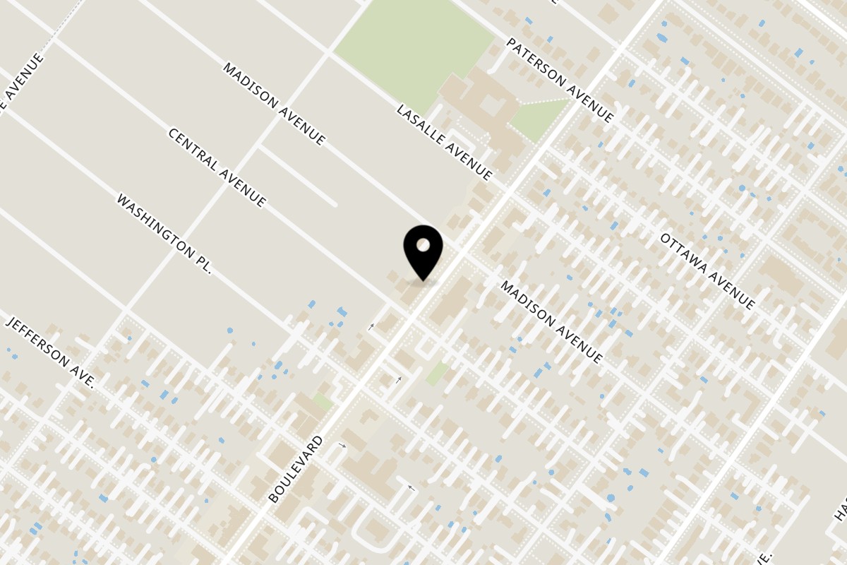 Map showing the location of Himalaya on Heights on 313 Boulevard in Hasbrouck Heights